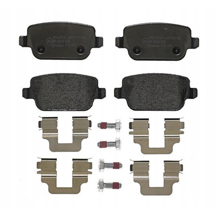 4db fékbetét készlet, BREMBO, P 24 075, fekete
