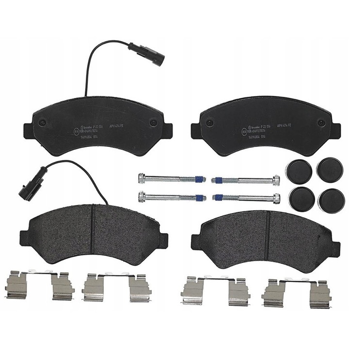 4db fékbetét készlet, BREMBO, P 23 136, fekete