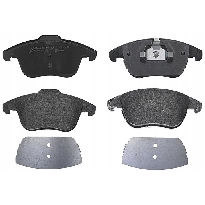 4db fékbetét készlet, BREMBO, P 44 020, fekete