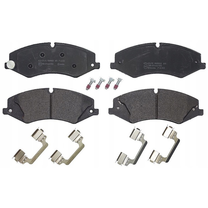 4db fékbetét készlet, BREMBO, P 44 022, fekete