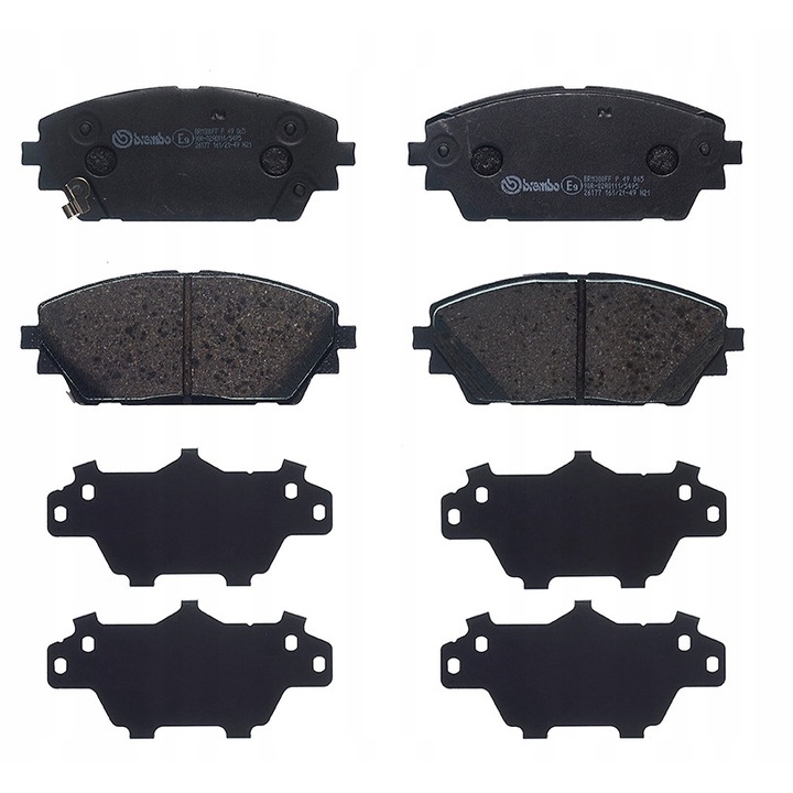 4db fékbetét készlet, BREMBO, P 49 065, fekete