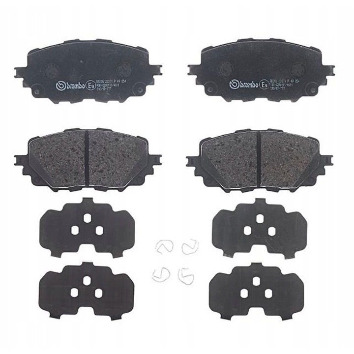 4db fékbetét készlet, BREMBO, P 49 054, fekete