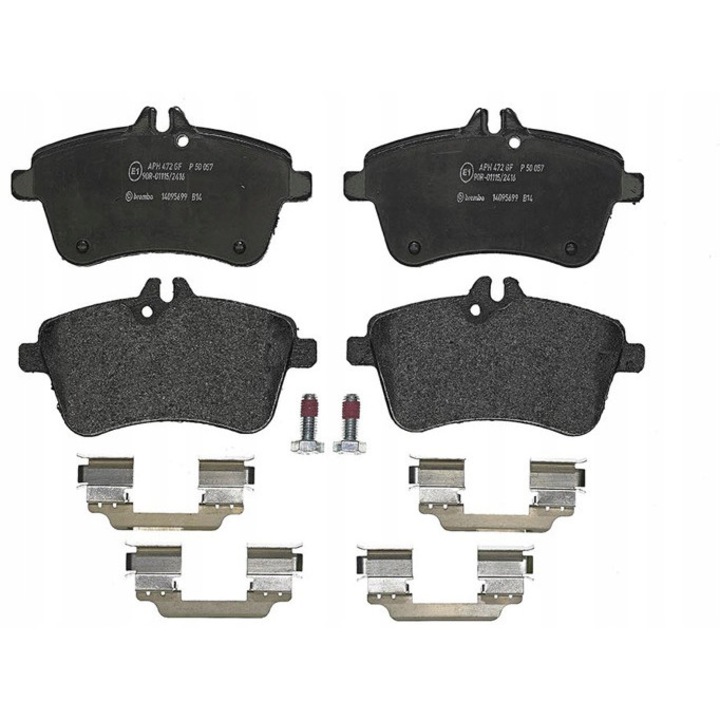 4 db-os fékbetét készlet, BREMBO, P 50 057 Fekete