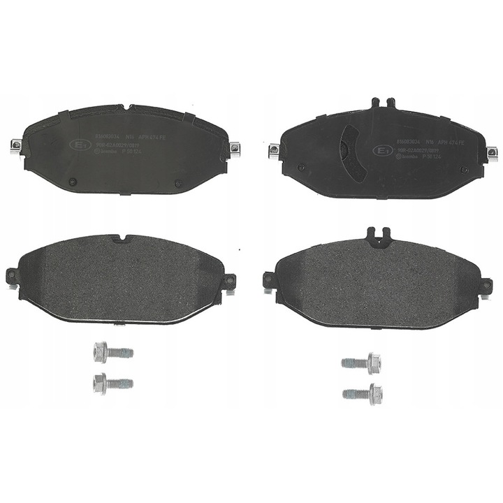 2db fékbetét készlet, Brembo, P 50 124, Multicolor