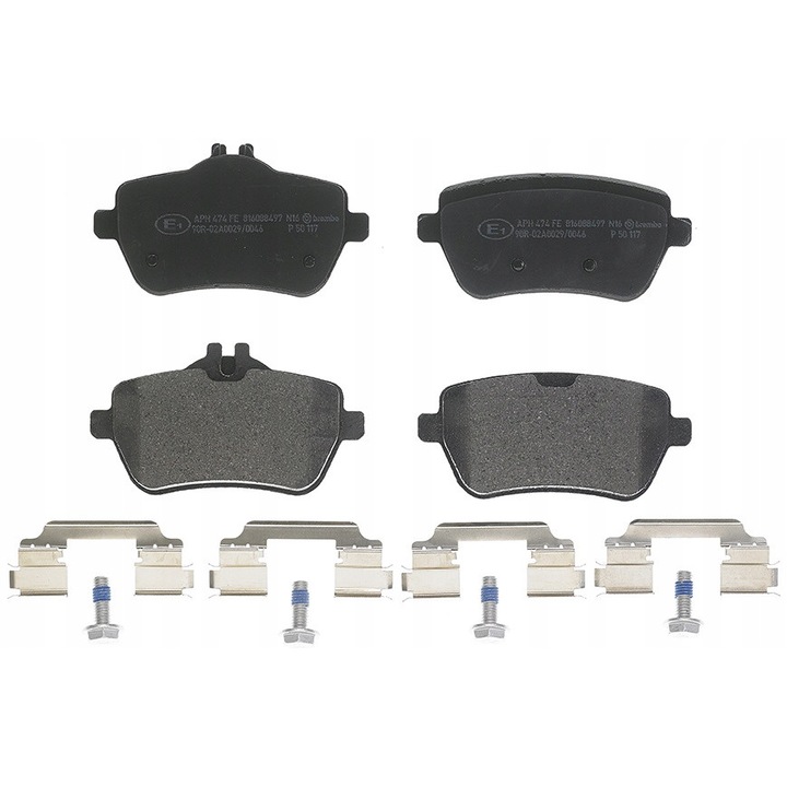 2db fékbetét készlet, Brembo, P 50 117, Multicolor