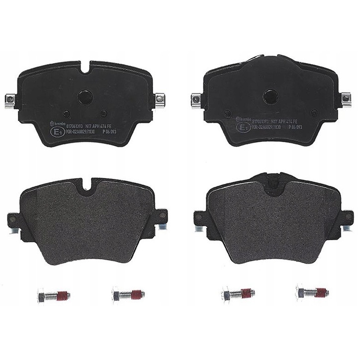 2db fékbetét készlet, Brembo, P 06 093, Multicolor