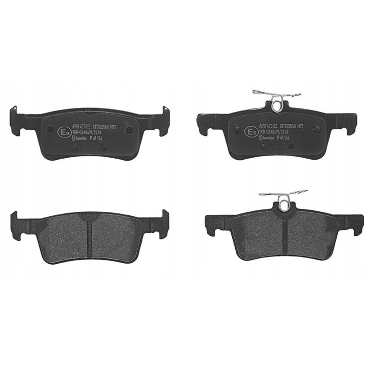 2db fékbetét készlet, Brembo, P 61 126, Multicolor