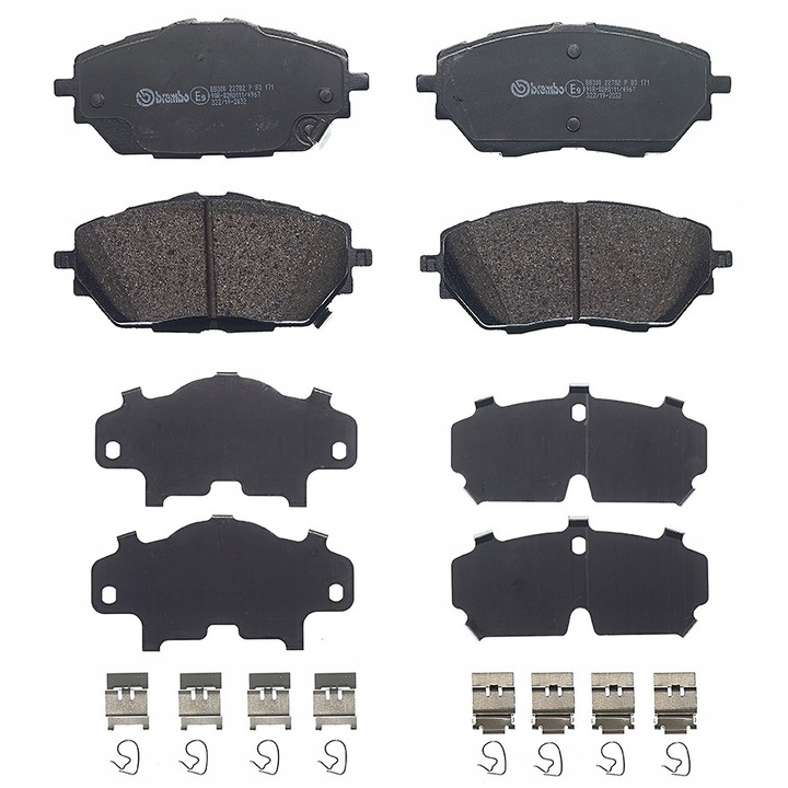 Fékbetét készlet, Brembo, P 83 171, Multicolor