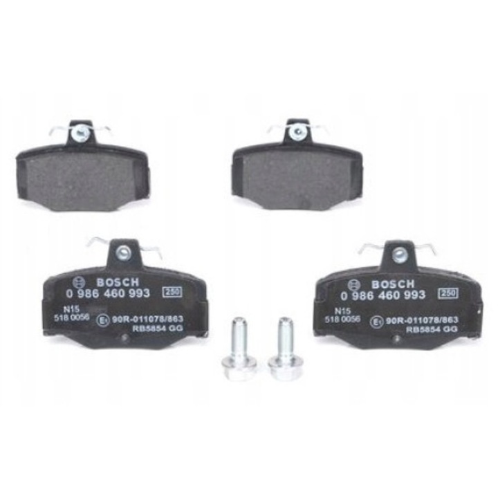 Fékbetétek, Bosch, Vas, 0 986 460 993
