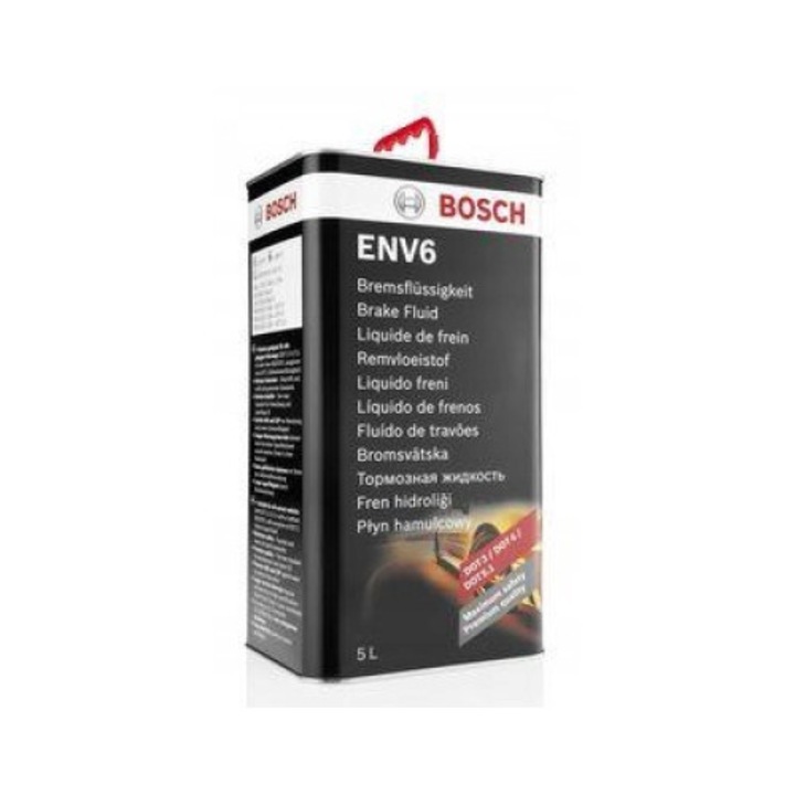 Спирачна течност, Bosch, пластмасова, жълта, 5л