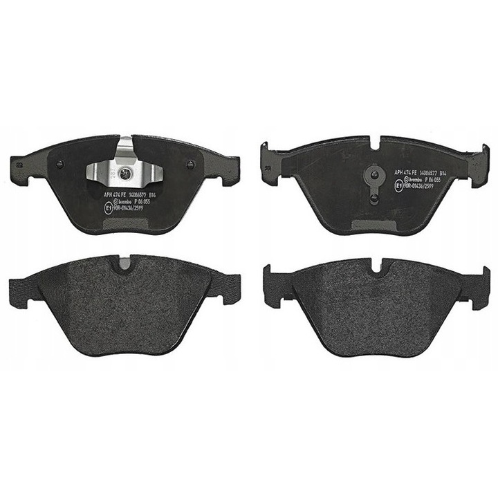4db fékbetét készlet, BREMBO, P 06 055, fekete