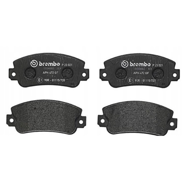 4db fékbetét készlet, BREMBO, P 23 021, fekete