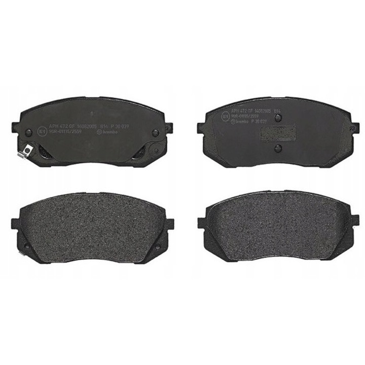 4db fékbetét készlet, BREMBO, P 30 039, fekete