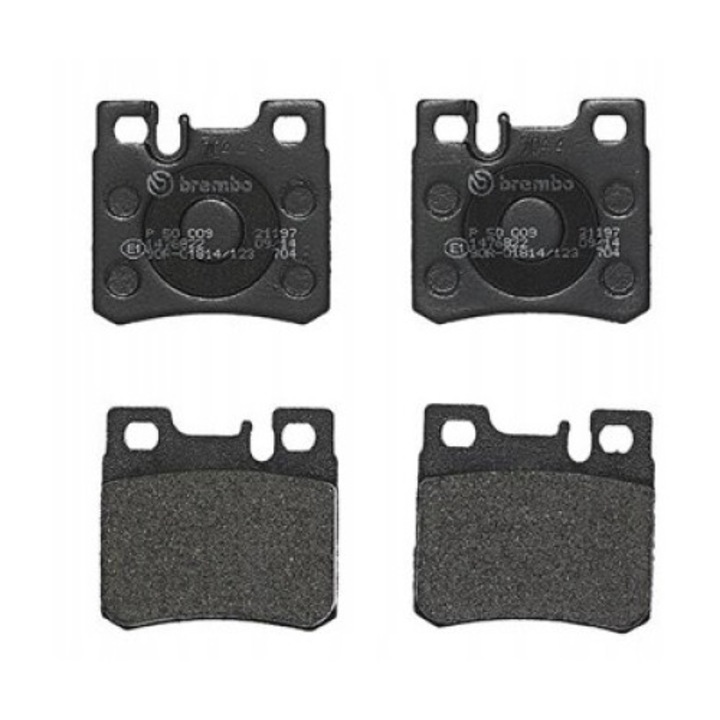 4db fékbetét készlet, BREMBO, P 50 009, fekete