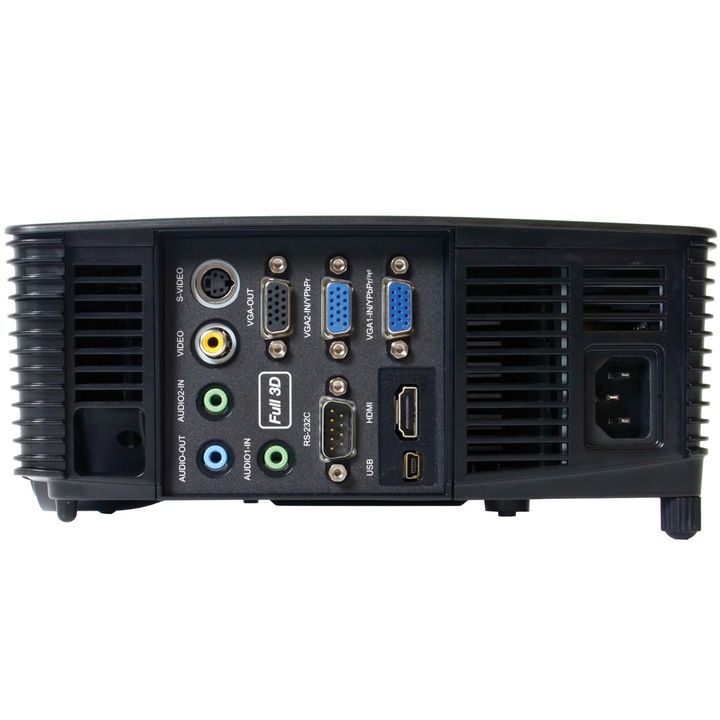 Optoma W300 projektor, Full 3D, WXGA, 3000 lumen, HDMI, Fekete