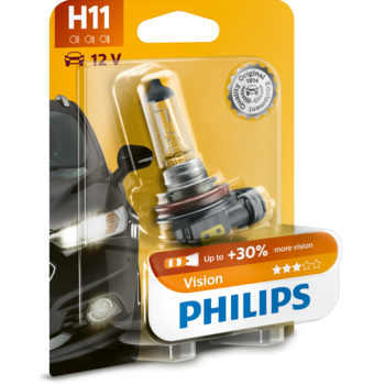 Bec auto cu halogen pentru proiector Philips H11 Vision, +30%, 12V, 55W, 1 Buc Bec auto cu halogen pentru proiector Philips H11 Vision, +30%, 12V, 55W, 1 Buc