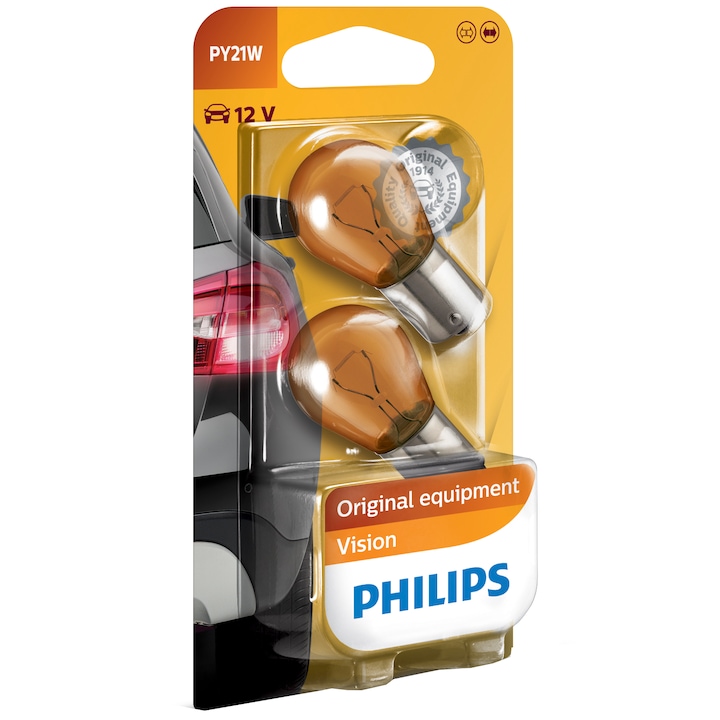 Philips PY21W Orange halogén izzó készlet, 12V, 21W, 2 darab