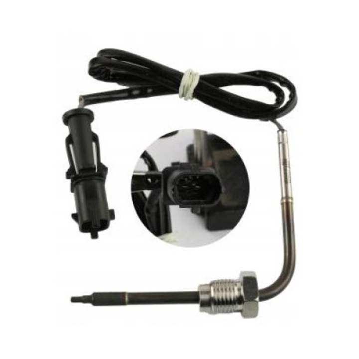 Kipufogógáz hőmérséklet érzékelő Fast FT80209, 2 pólusú, ovális, részecskeszűrő előtt