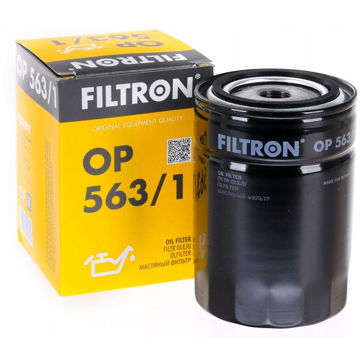 Filtru de ulei, Filtron, OP 563/1, Negru