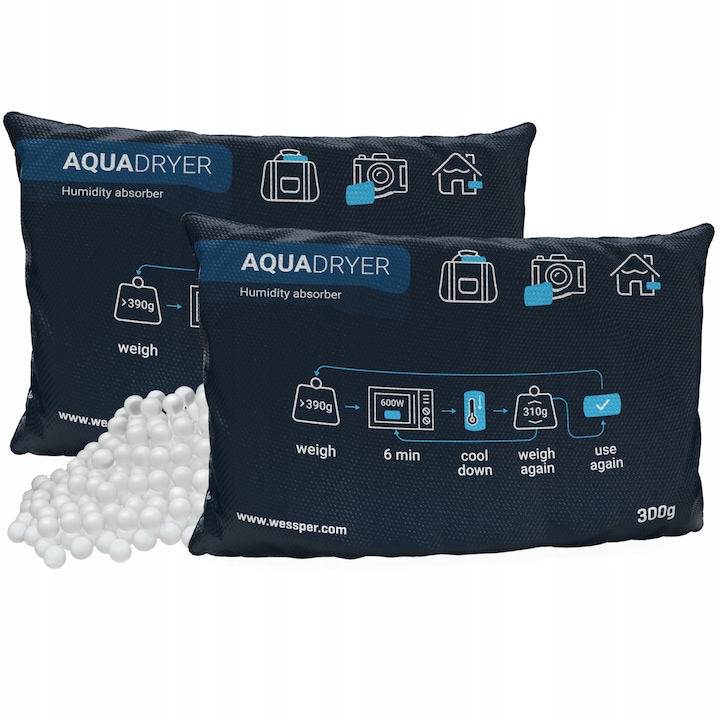 Rezerva pentru dezumidificator, Bolaseca, Inodor, 425g, Alb