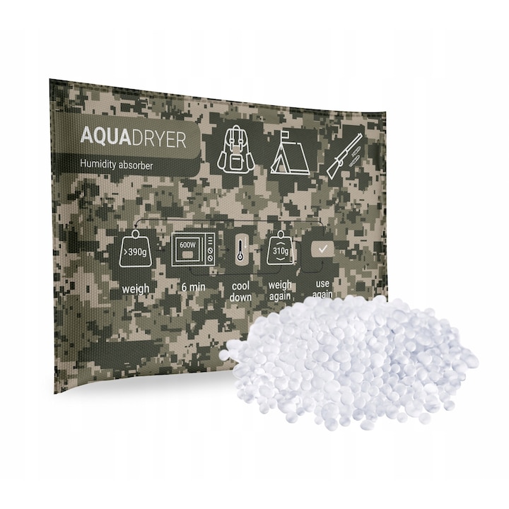 Rezerva universala pentru absorbanti de umezeala, Aquafloow, 450g, 6 buc, Alb