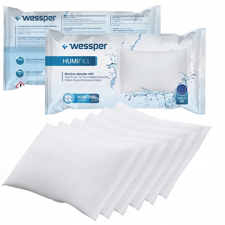 6 db-os nedvességelnyelő készlet, Wessper, 250g