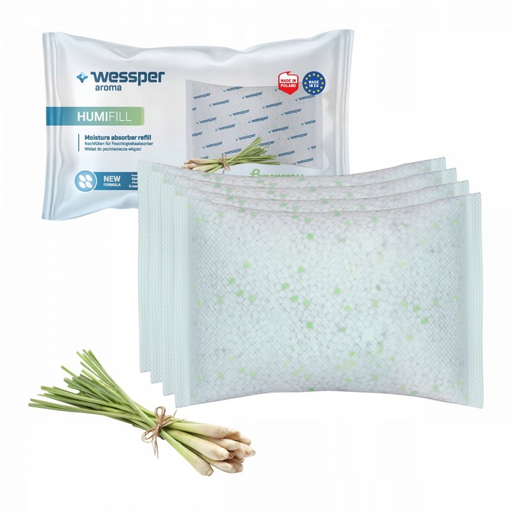 Légszárító utántöltő, Wessper, Citromfű, 4x 250g