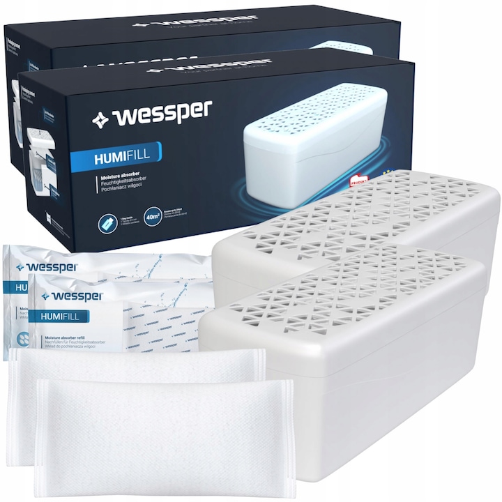 Set 2 Absorbante umiditate, Wessper, Aquadryer, Turcoaz