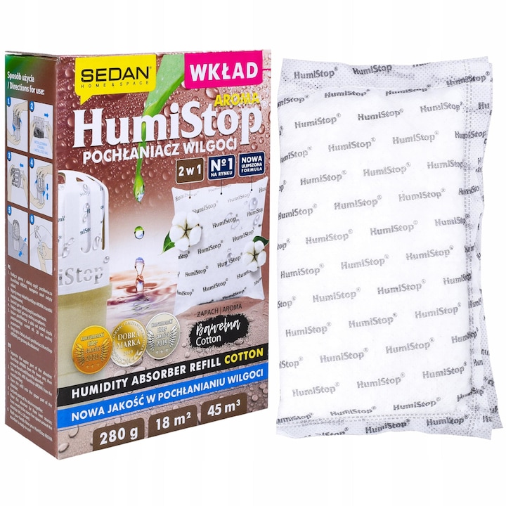 Set 6 cartuse absorbante umiditate, Aquafloow, 280g