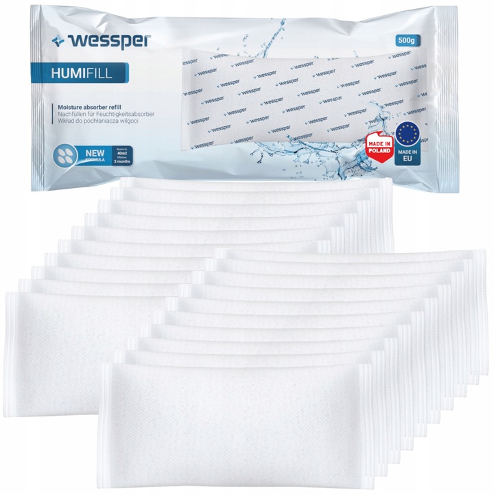 Set absorbante umiditate, Wessper, 500gx20 bucati, Alb