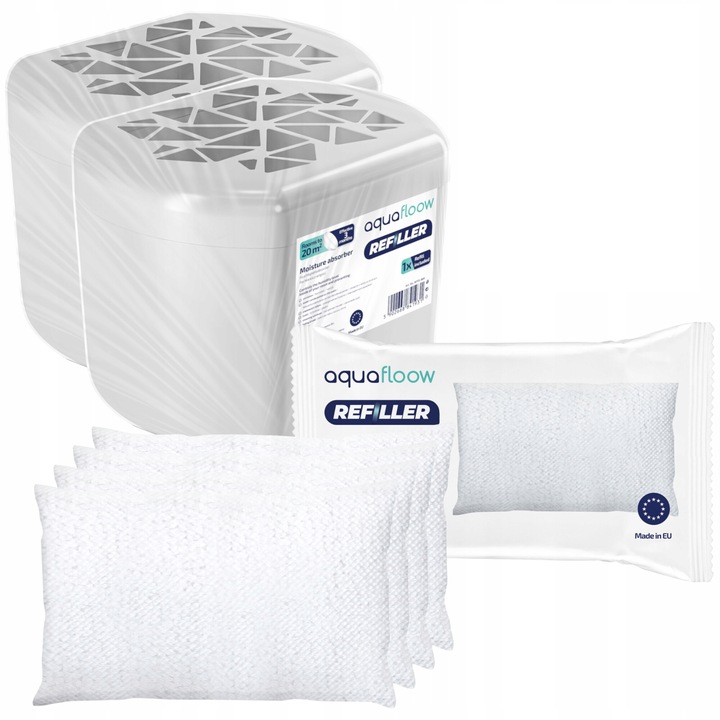 Set 5 rezerve absorbant umiditate AquaFloow, 450g, 40m²