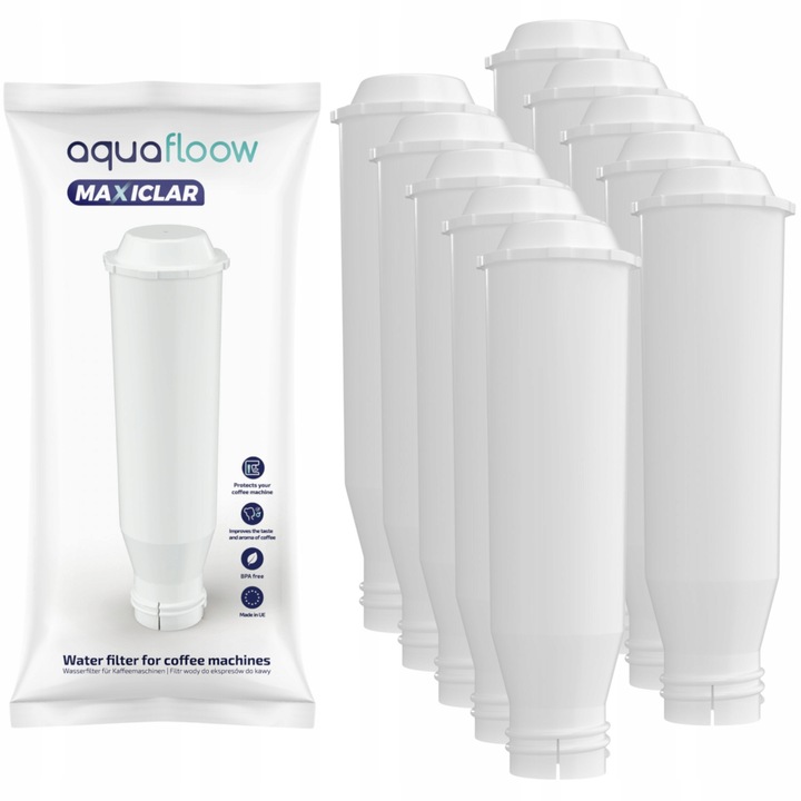 Set filtre de apa pentru aparat de cafea, Aquafloow, 10 bucati