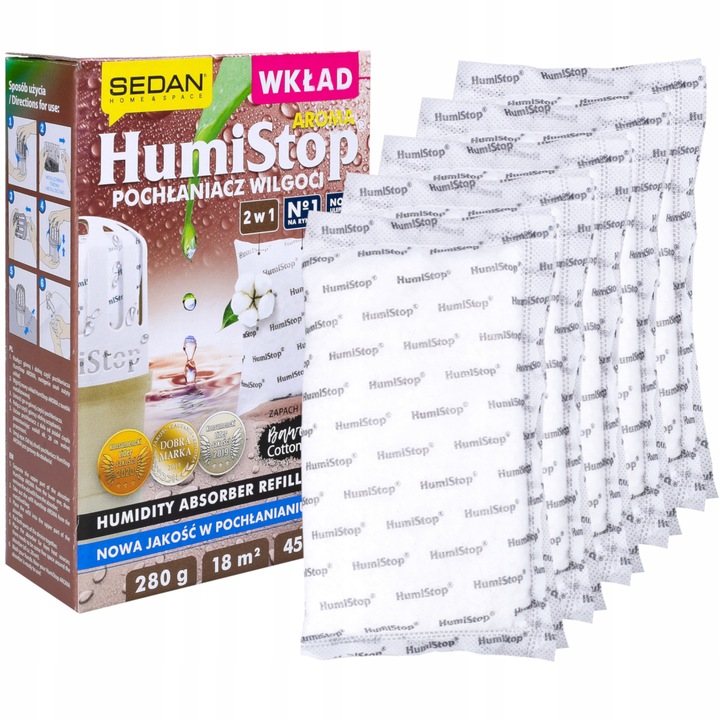 Set 5 rezerva HumiStop pentru Pochlaniatoare Sedan, Lavanda, 280g