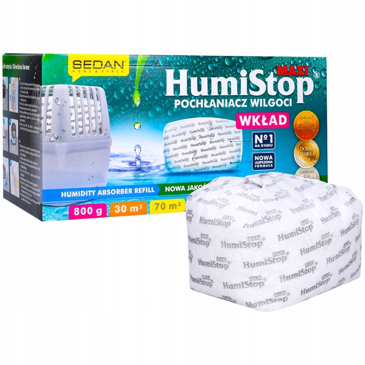 Set 2 insertii absorbant umiditate, Humistop, Alb