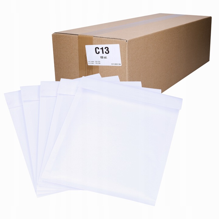 Set 100 plicuri cu bule, C13, Alb