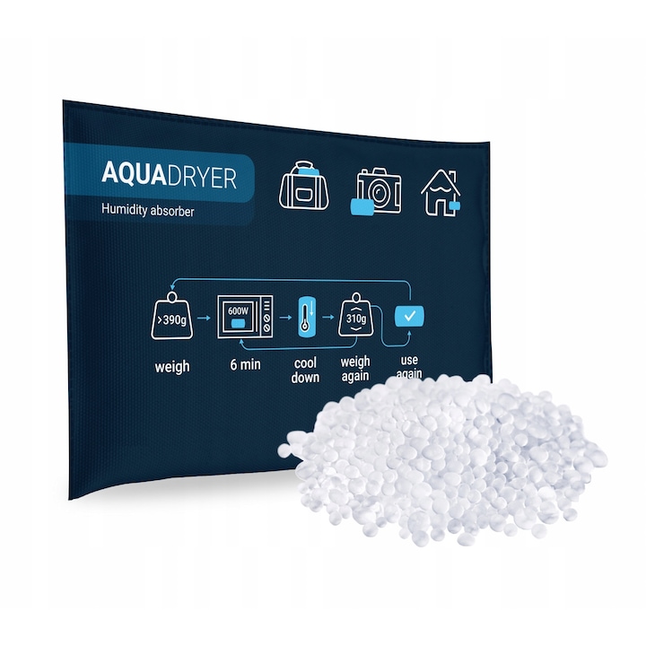 Absorbant umiditate Wessper AquaDryer, 300g, reutilizabil, Camo
