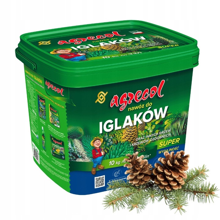 Granulált műtrágya tűlevelűeknek, fáknak és díszcserjéknek, Agrecol, 10 kg