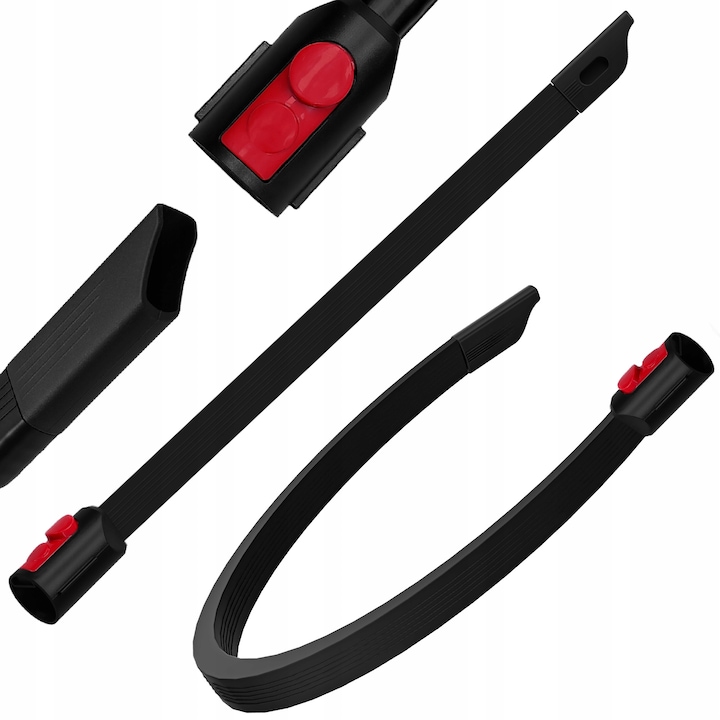 Duza flexibila aspirator, Sillar, Compatibil Dyson V7 V8 V10 V11 V12 V15, Rosu/Negru