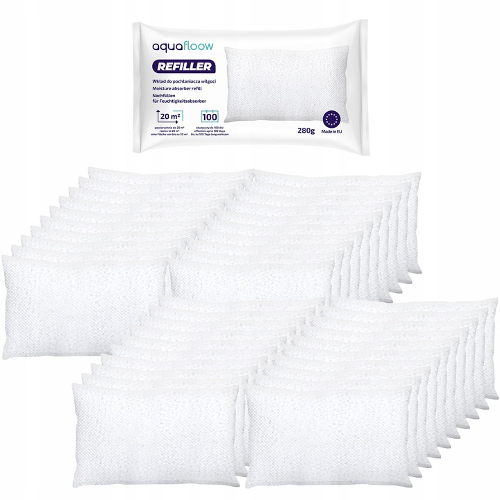 40 db nedvességelnyelő patron készlet, Aquaflow, 280g
