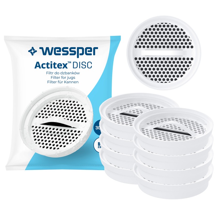 Set 8 filtre de apa, Wessper, Alb