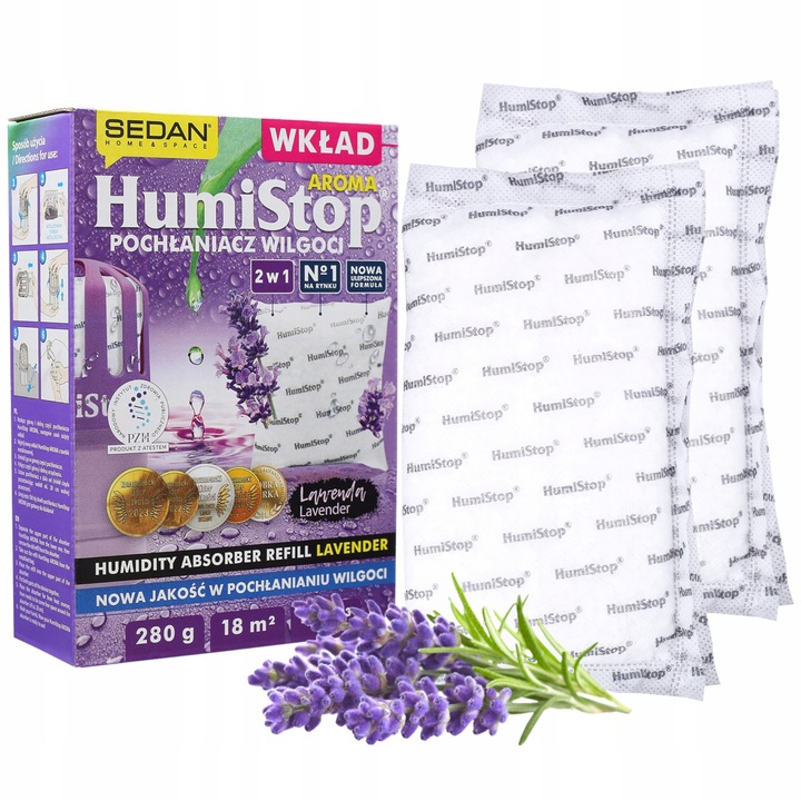 2 db nedvességelnyelő utántöltő készlet, Sedan, 280g