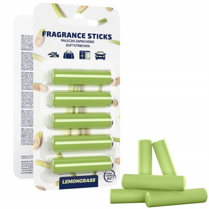 Set 5 odorizante aspirator, Aquaflow, Miros lamaie, Verde