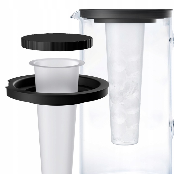 Insertie de gheata pentru carafa, Wessper, Transparent/Negru