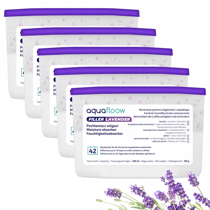 Granule schimbabile absorbant umiditate 450g, parfum lamaie, universal