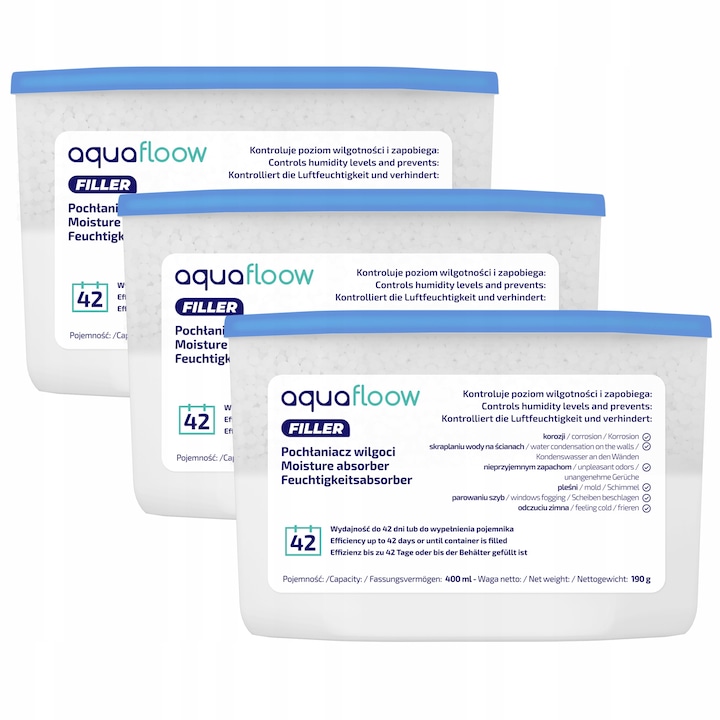 Absorbant pentru umiditate, Aquafloow, Parfum de pin, 400 ml,
