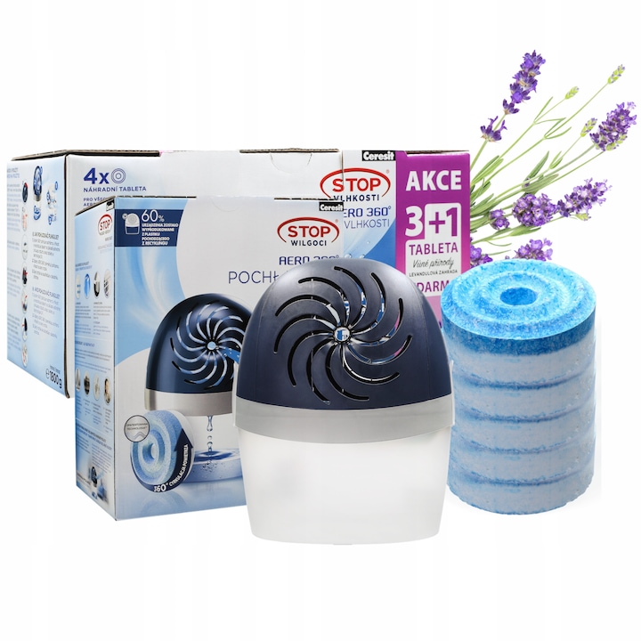 Set 3 rezerve absorbant umiditate, Wessper, de unica folosinta, 3 x 150 g