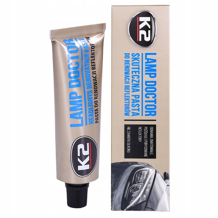 Паста за фарове, K2, Clean and polish, 60гр