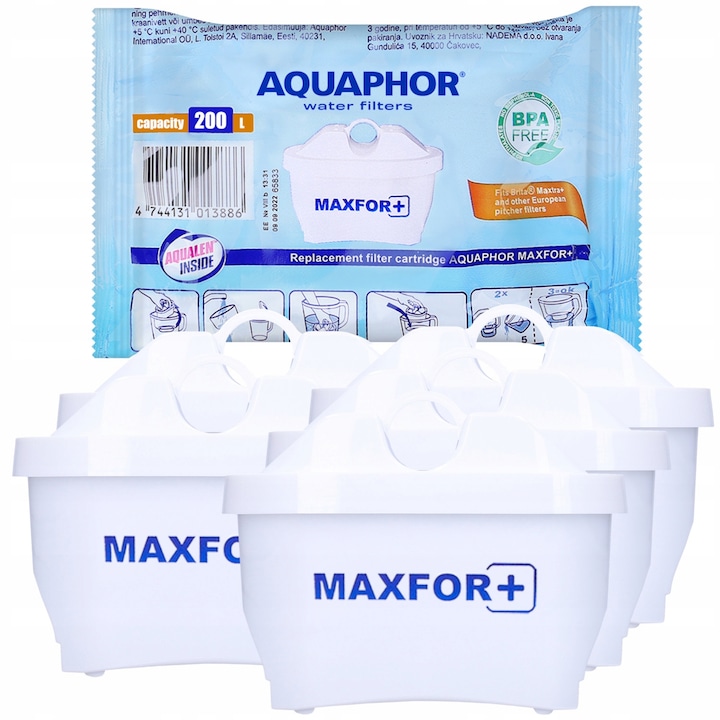 5 db Aquaphor B25 Maxfor vízszűrő készlet, klór és nehézfémek eltávolítása, 750g