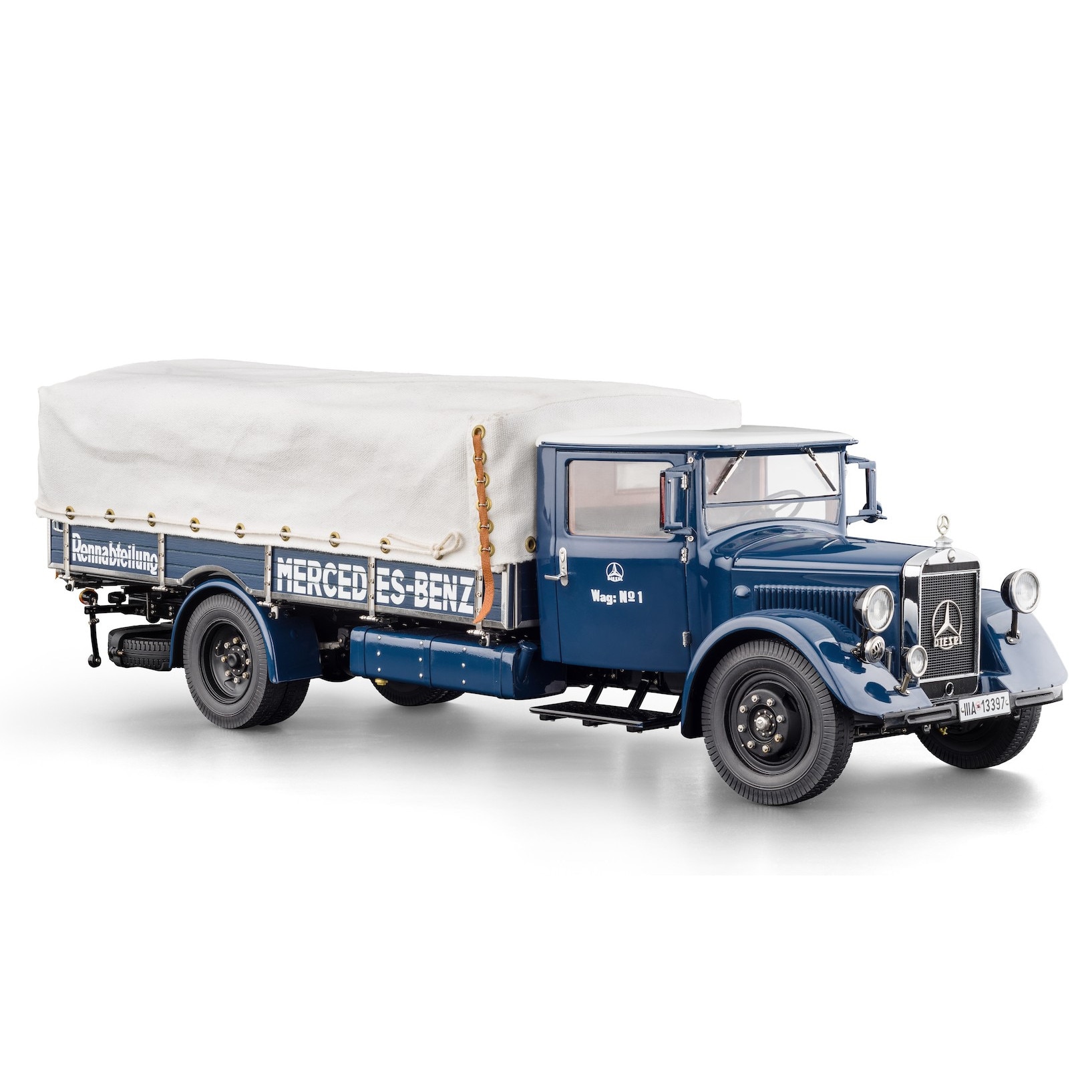 Macheta 1:18 Mercedes-Benz Racing Car Transporter LO 2750, 1934