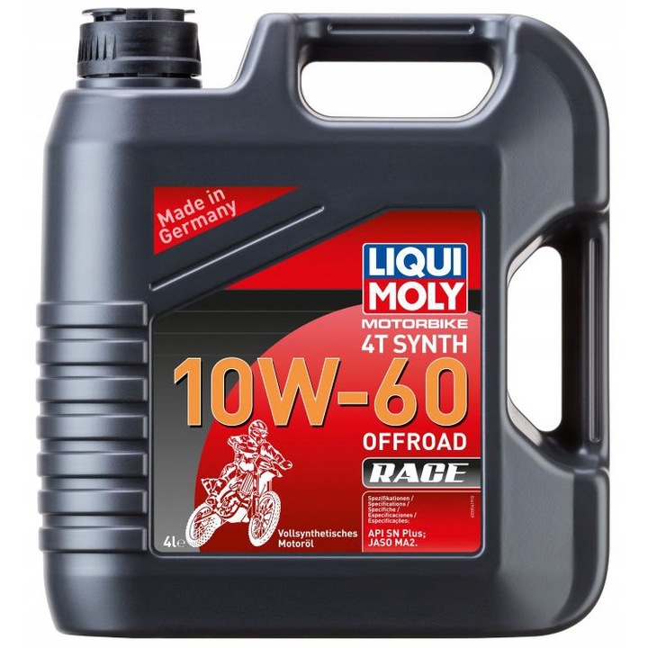 Ulei motor pentru motocicleta, Liqui Moly, 4T SYNTH, sintetic, 10W60, 4L